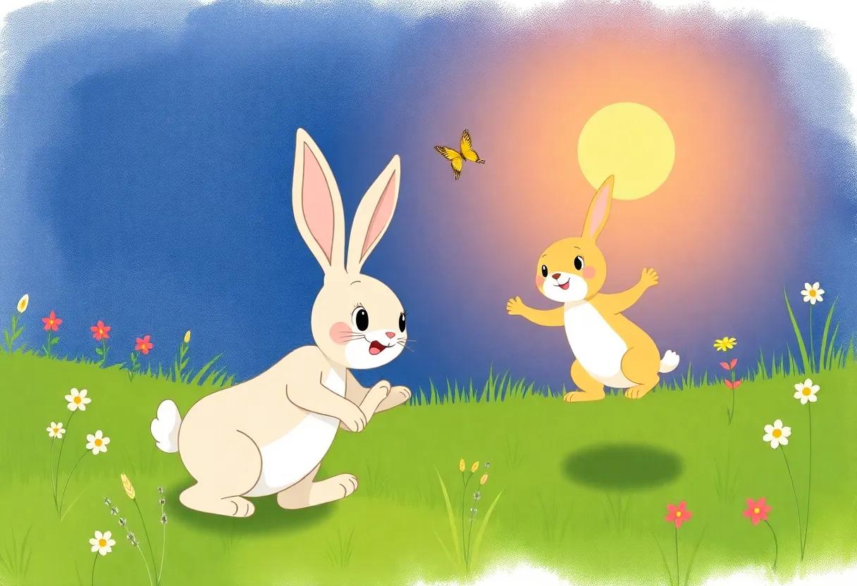 The Bouncy Bunny's First⁣ Leap Into⁢ the Meadow ‍twilight