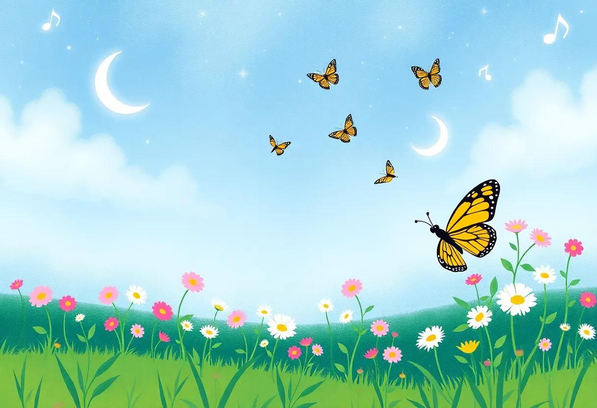 Butterflies Following the Gentle Tune