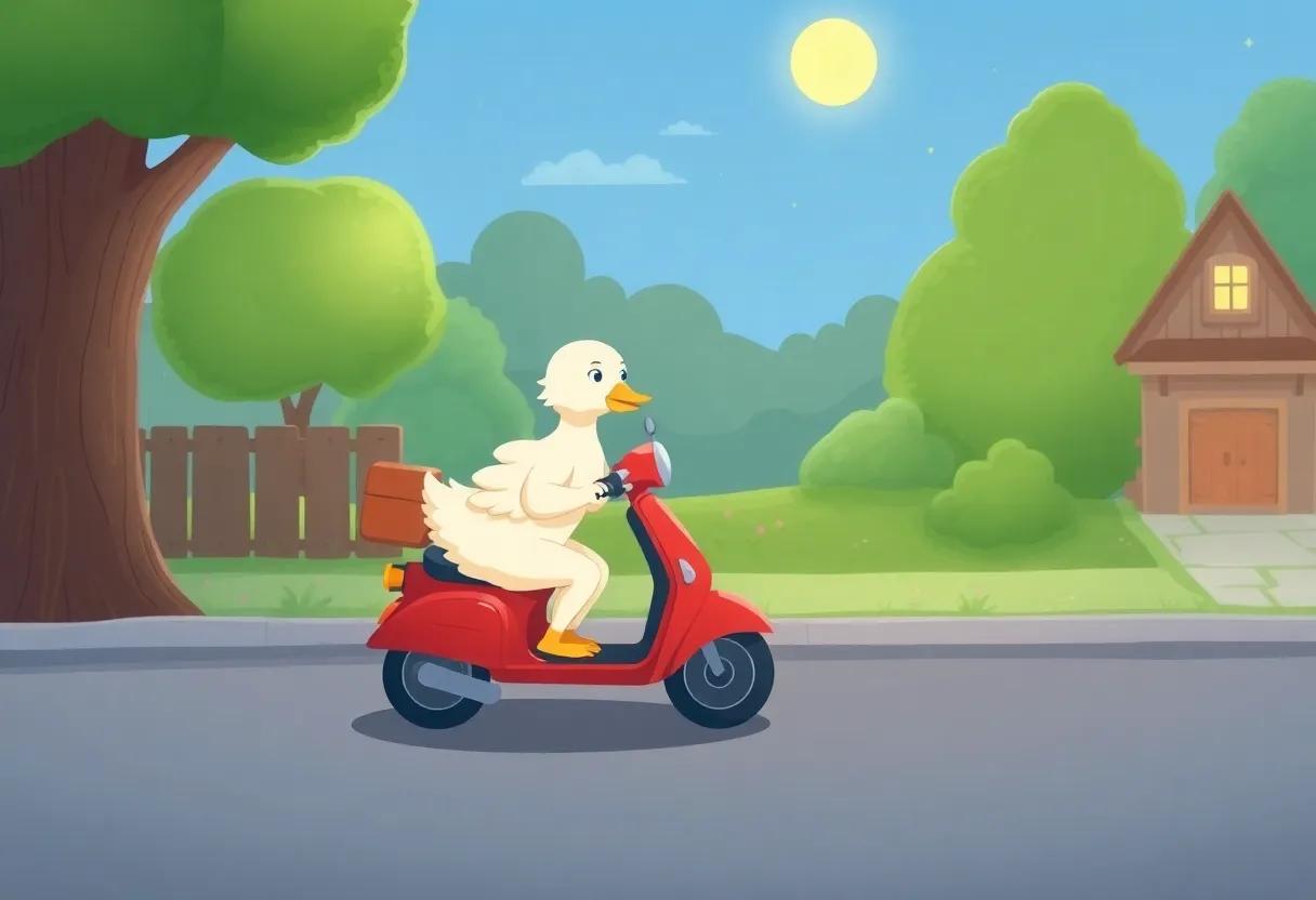 The duck's Drowsy Ride Back Home