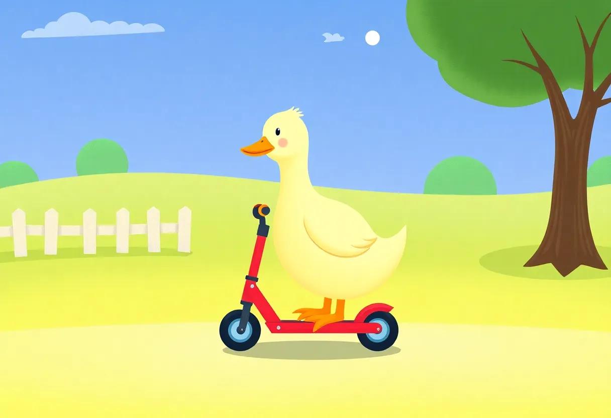 Waddling Through the Park on Tiny Wheels