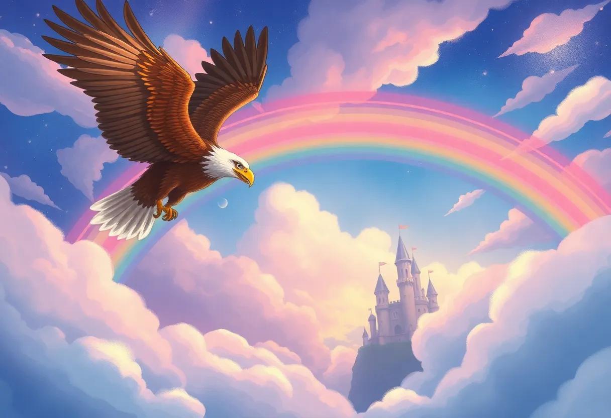 Crossing the Rainbow Arch to the Sky Realm