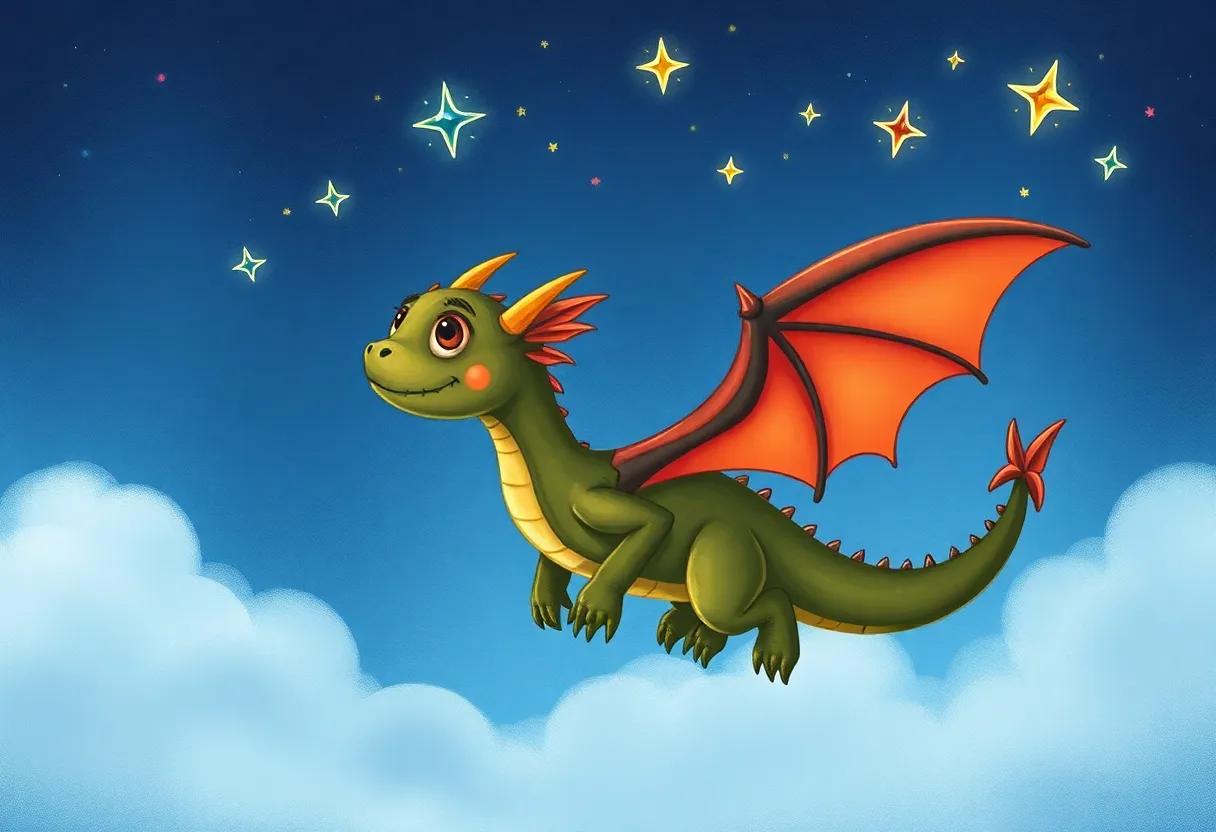 Twinkling Stars Guiding the Dragon's Flight