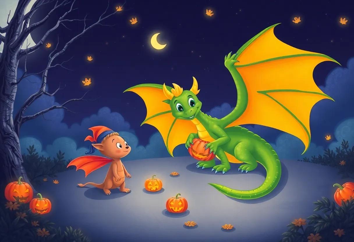 Friendly Creatures Joining the Halloween Celebration