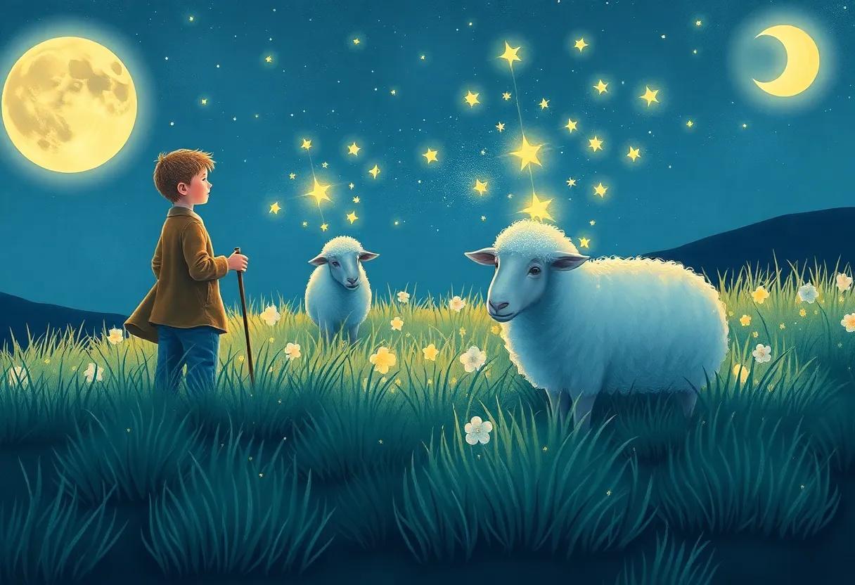 Stars‍ Dancing on Velvet Wool in a Moonlit ‌Glade