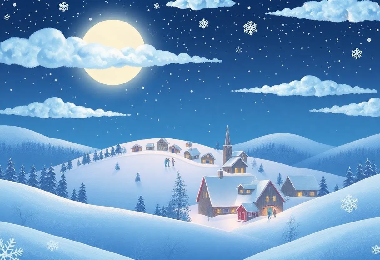 A snowflake's Journey to⁣ the ⁣Heart of the⁣ Village