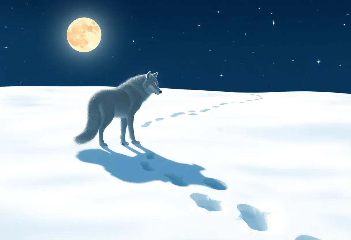 Silent Footprints Carved into the Fresh Blanket of snow