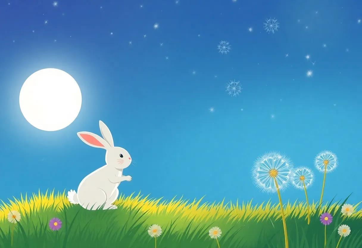 A Soft Breeze and the Dance of Dandelion Seeds