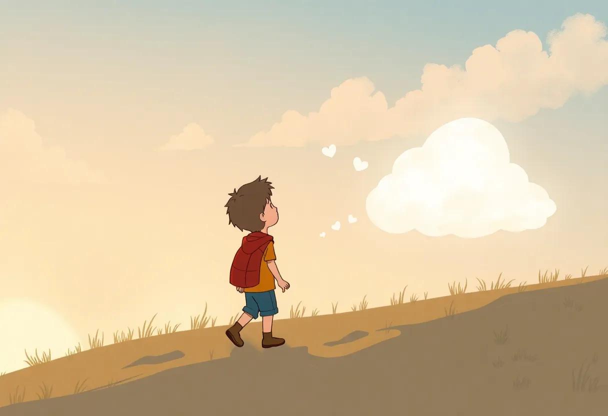 the ⁢Curious Boy and the Whispering Cloud