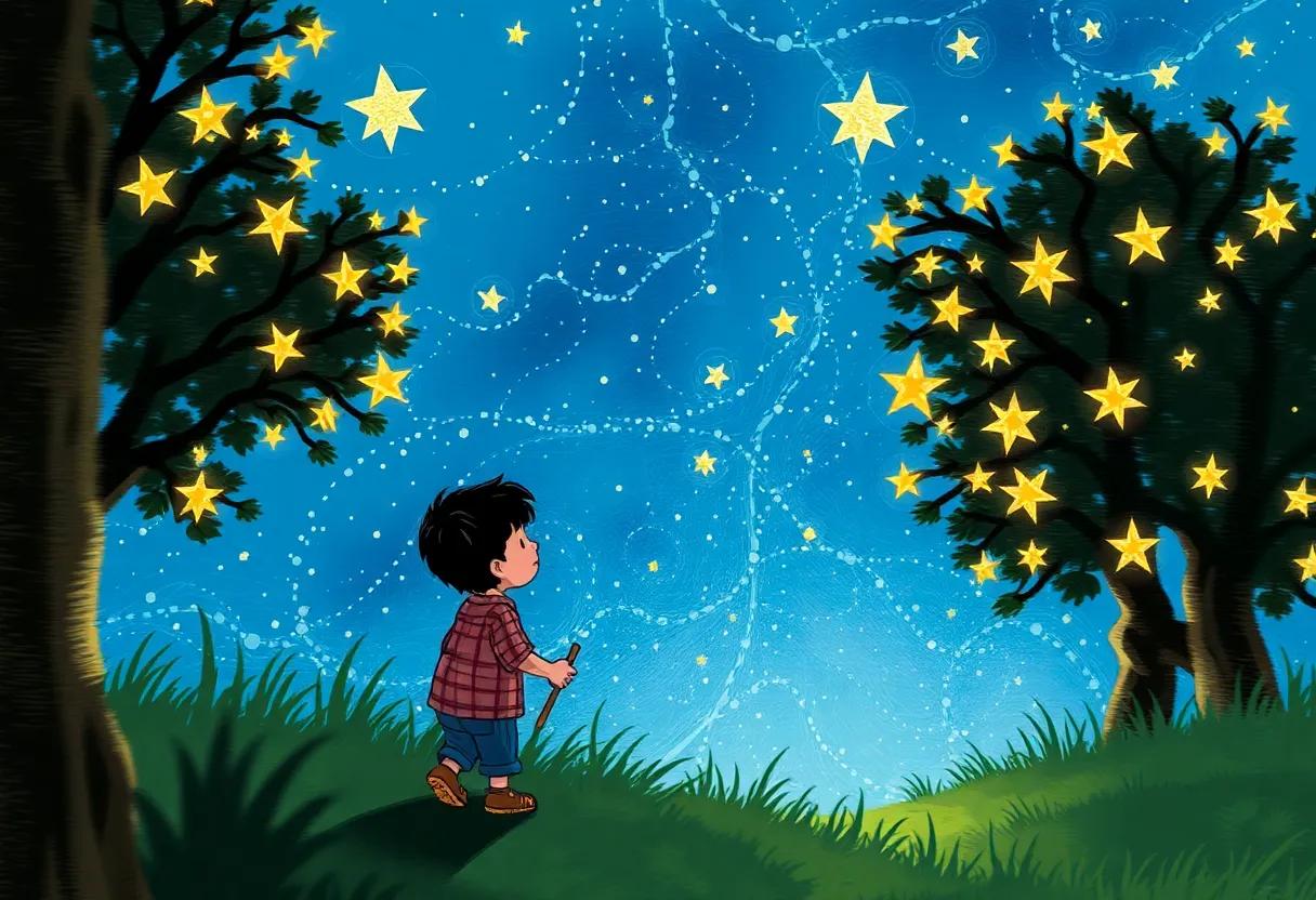 The Curious Boy Discovering the Hidden Path to the Secret Orchard