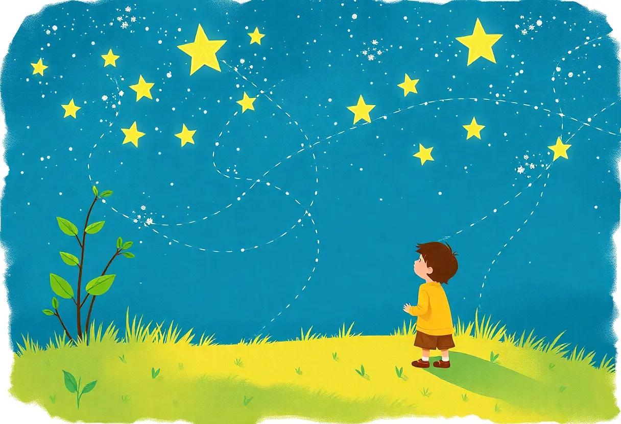 The Boy Learning the Language of the Twinkling Stars