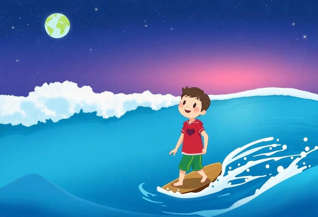 The Curious Boy with the Endless Ocean Gaze