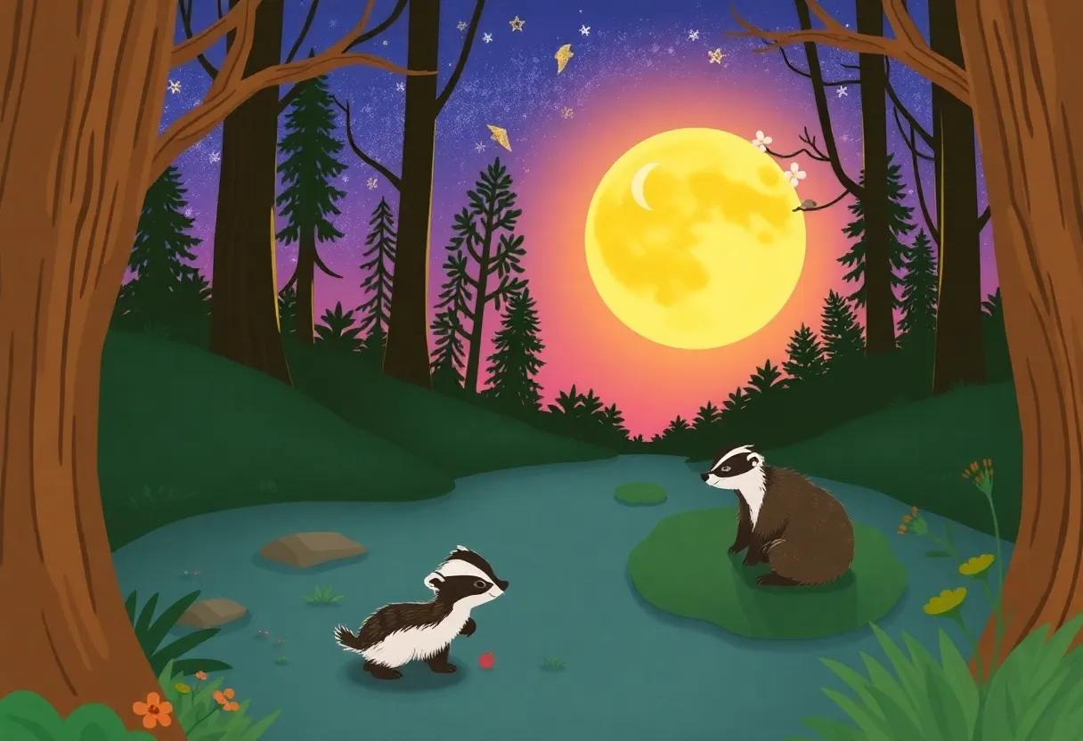 The brave Badger⁤ Prepares for the Nighttime ⁢Journey