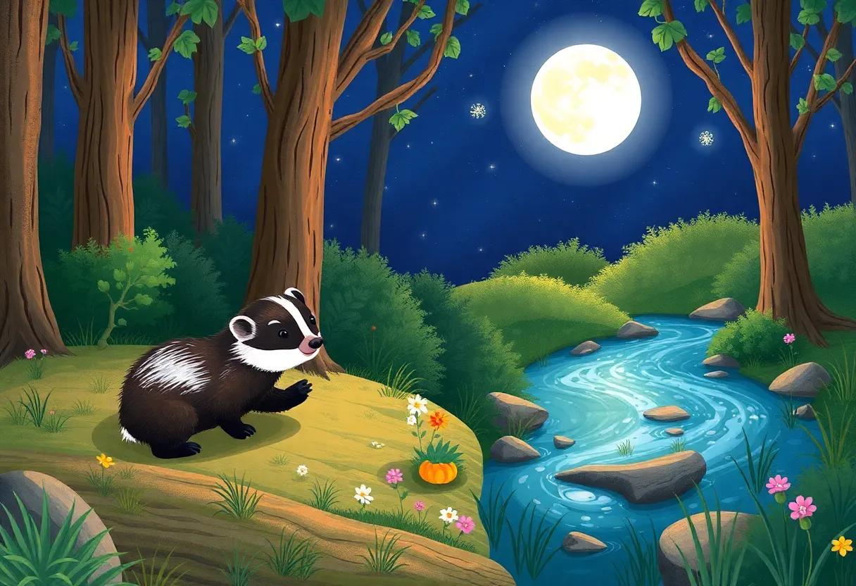 A Magical⁤ Stream Sparkling Under the Moonlight