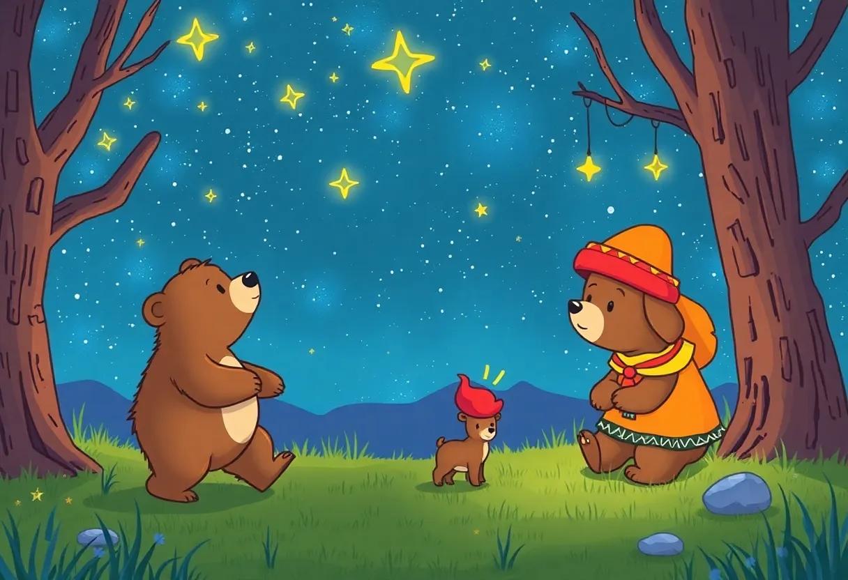 The Brave Bear prepares for His Starry Journey