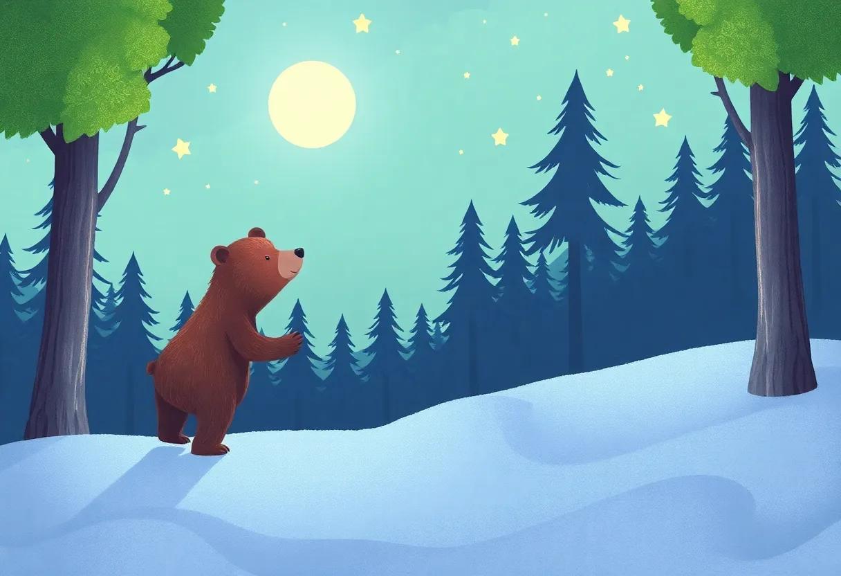 The Quiet Forest Awakens Beneath the Moonlight