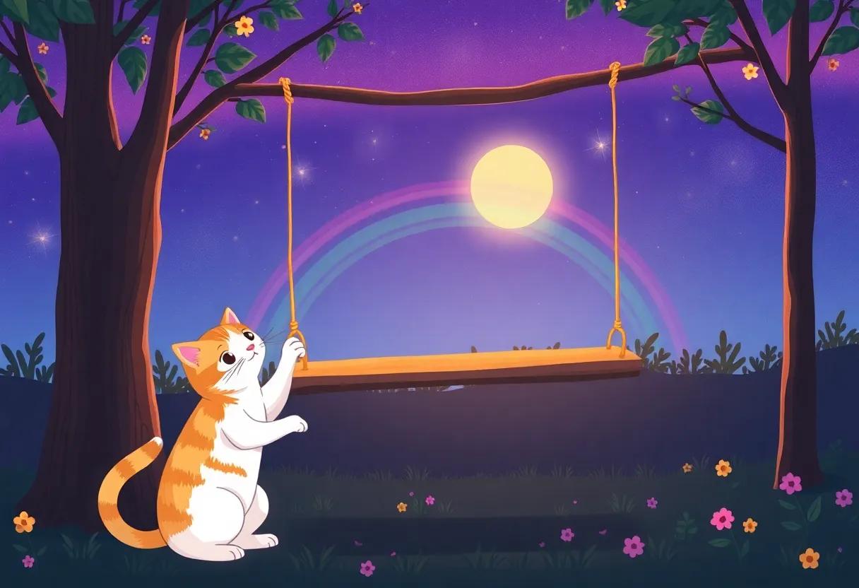 The Cat's Joyful ‍Dance Beneath the Twilight Glow