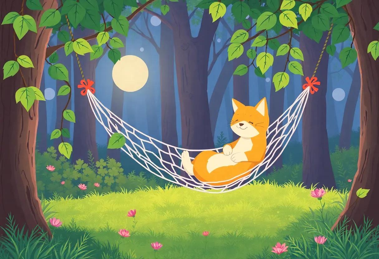 The Magic of Swinging Calmly in a Quiet Forest Glade