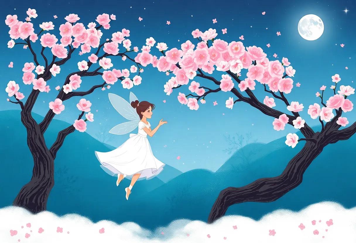 The ​Enchanted Cherry blossom Grove‌ Beneath a⁣ Silver ‌Moon