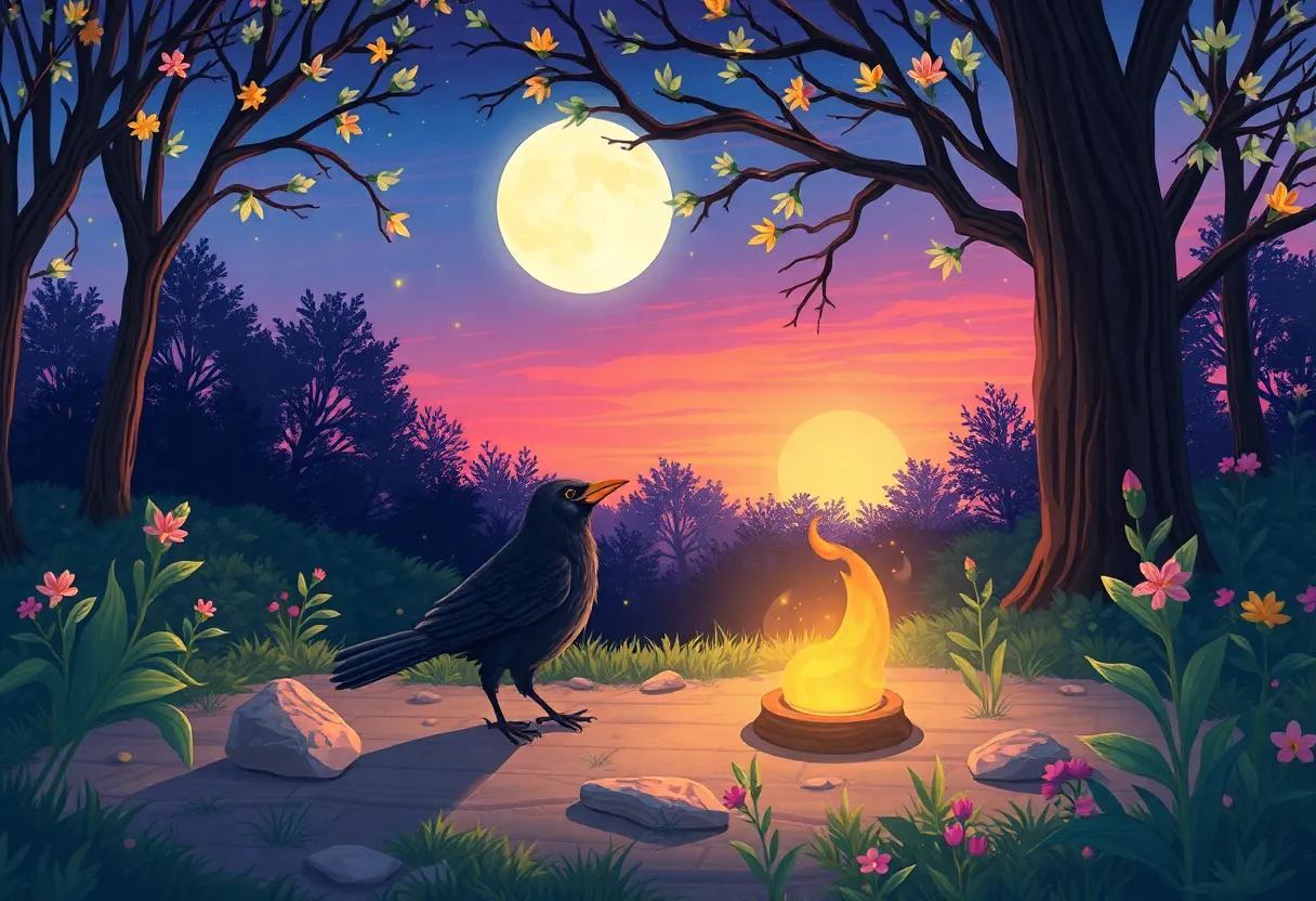 A Magical Forest Bathed ⁢in Twilight