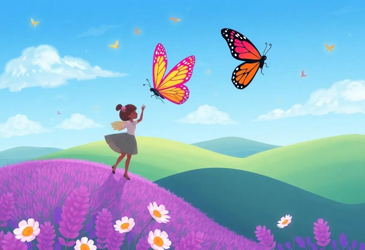 A⁣ Symphony ​of Colors as ​Bella Soars Above Lavender Hills