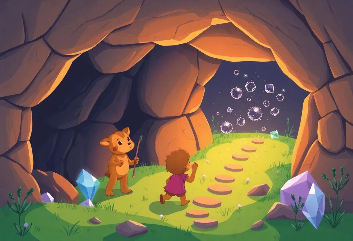 Shimmering Crystals Light the Path