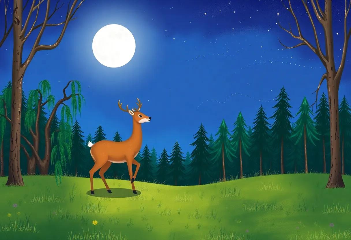 Whispering Pines Under the Silver Moonlight