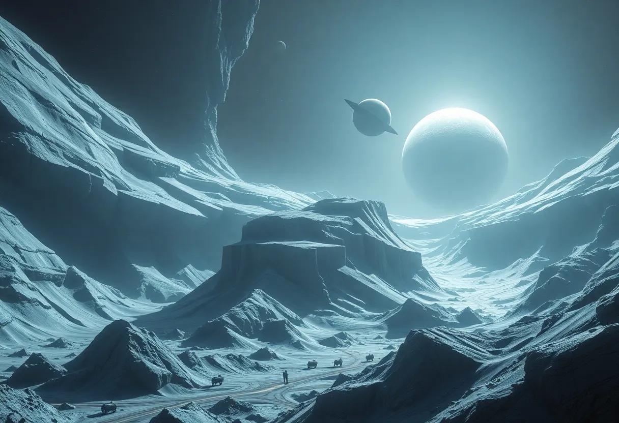 A detailed look at the world-building techniques that create a believable post-human future