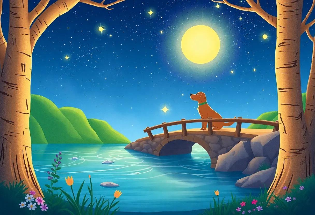 A Magical Glow beneath the Starlit Sky