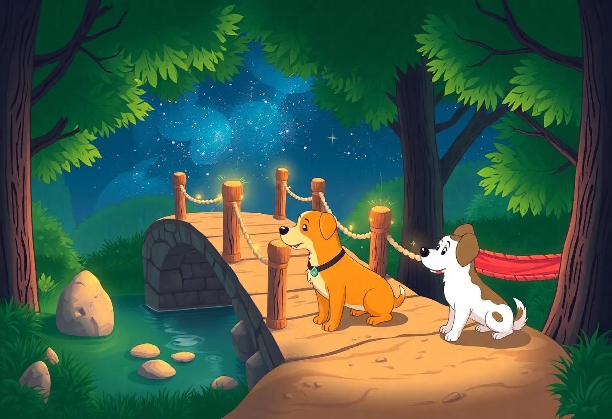 The Dog's Brave Journey Across the Mystical Path