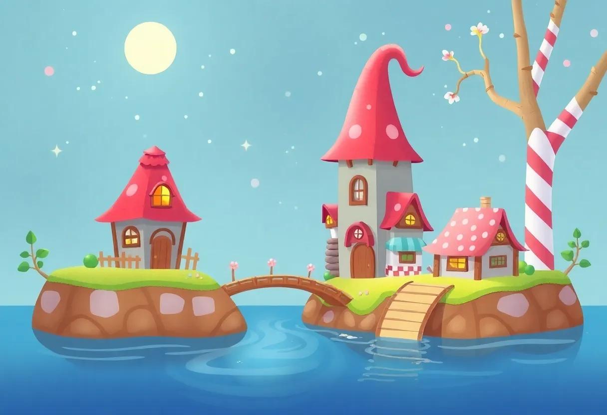 Designing ​the Floating village with Gumdrop Bridges