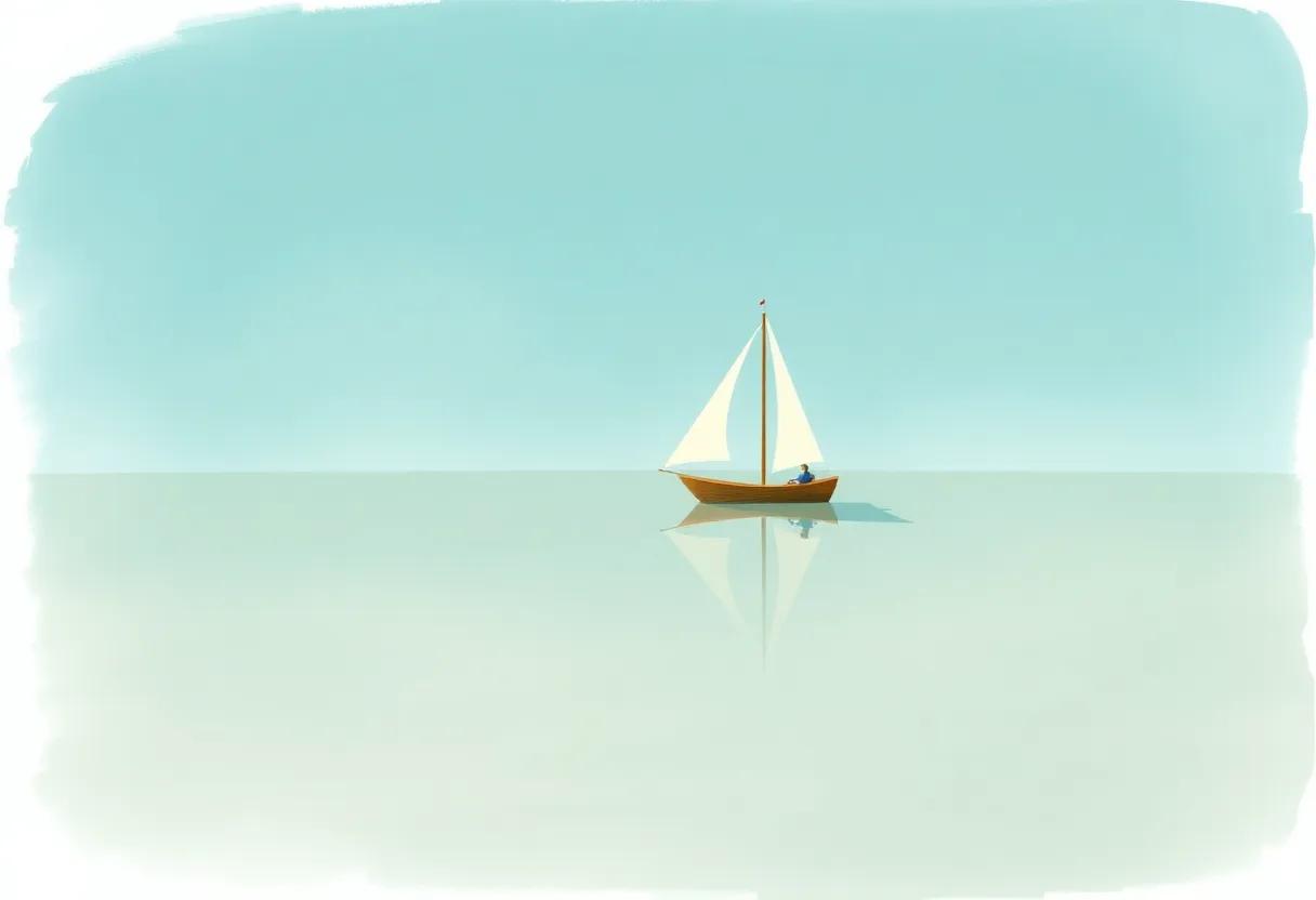Shadows Stretching Over the Peaceful Water
