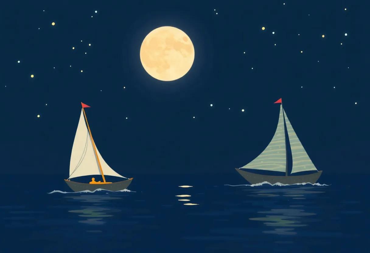 The Night Embracing the Boat's⁤ Serene Return
