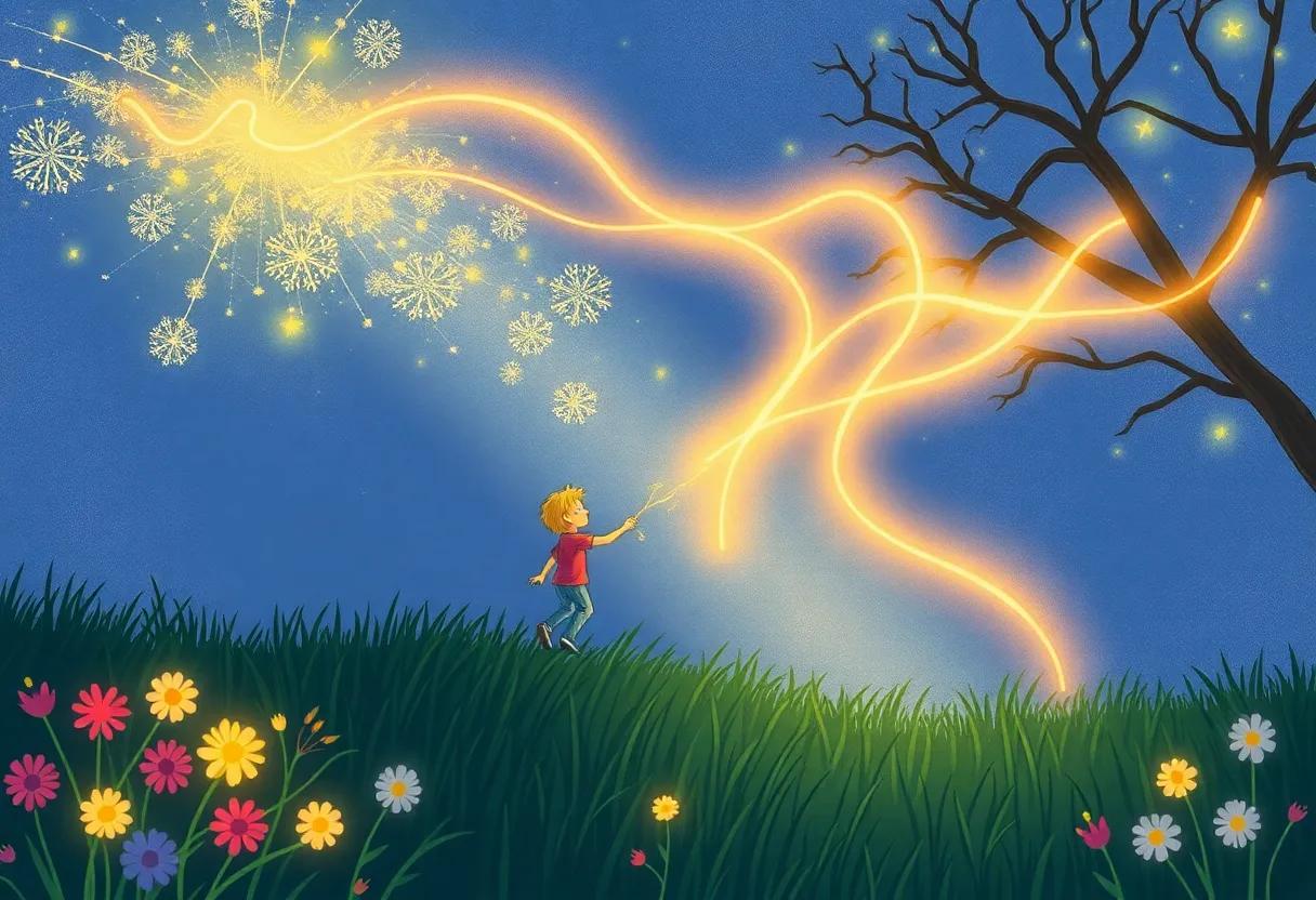 The​ Dance of Glowing Trails Through​ the⁣ Summer air