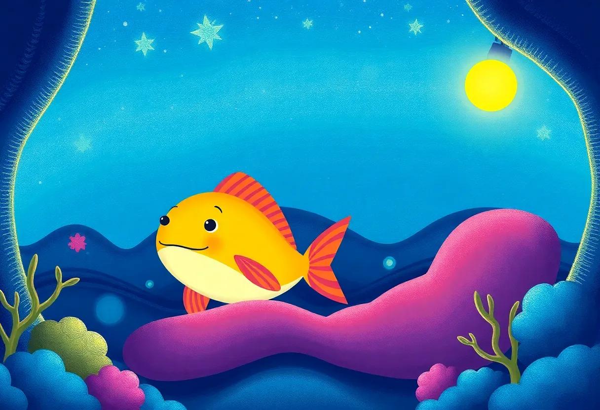 A Cozy Bedtime Beneath the Starry waves