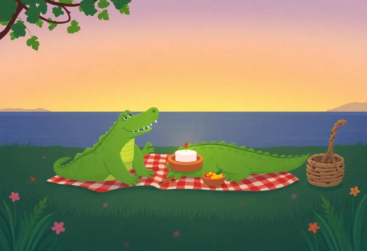 Evening Glow as ⁢the Picnic Winds Down