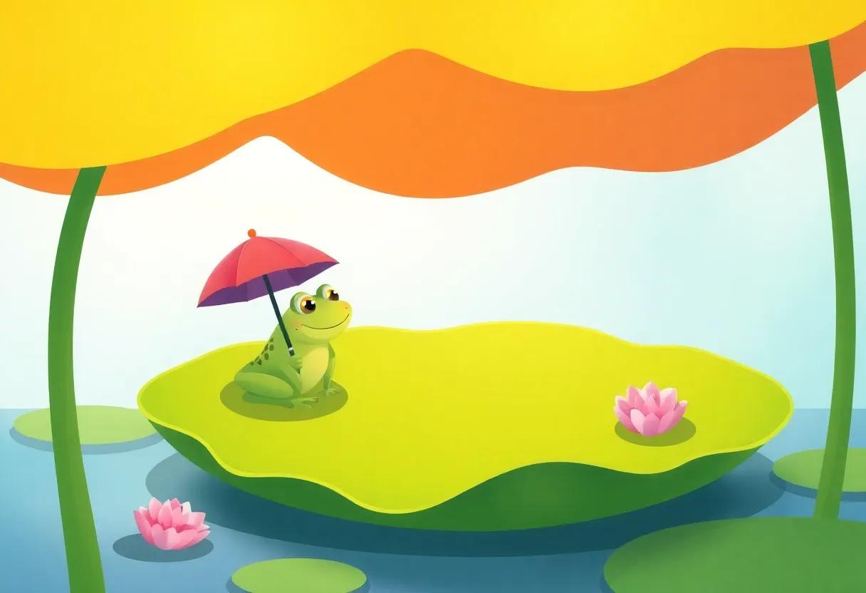 A Cozy shelter Beneath the Giant Lily Pad