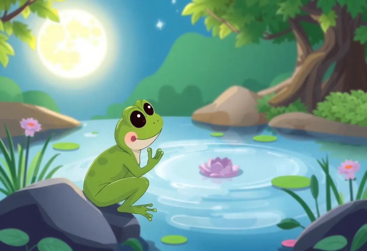 The Enchanted Pond Under the Moonlight