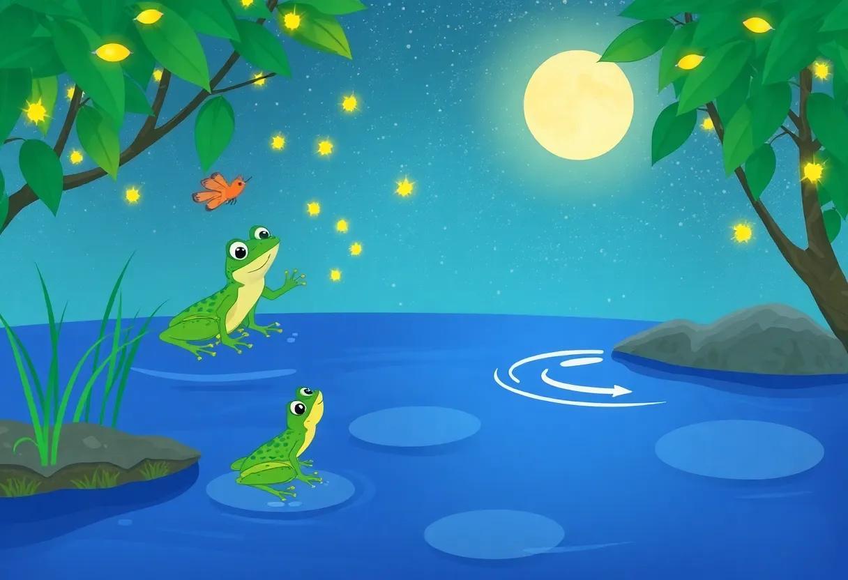 The Brave ‍Little Frog and the⁤ Enchanted Pond