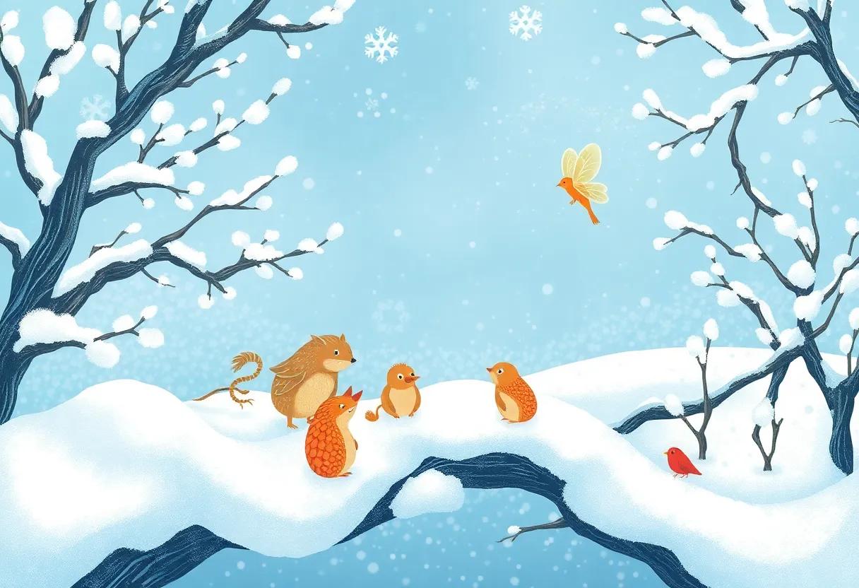 Enchanted Creatures⁣ Nestled Among the Snowy branches