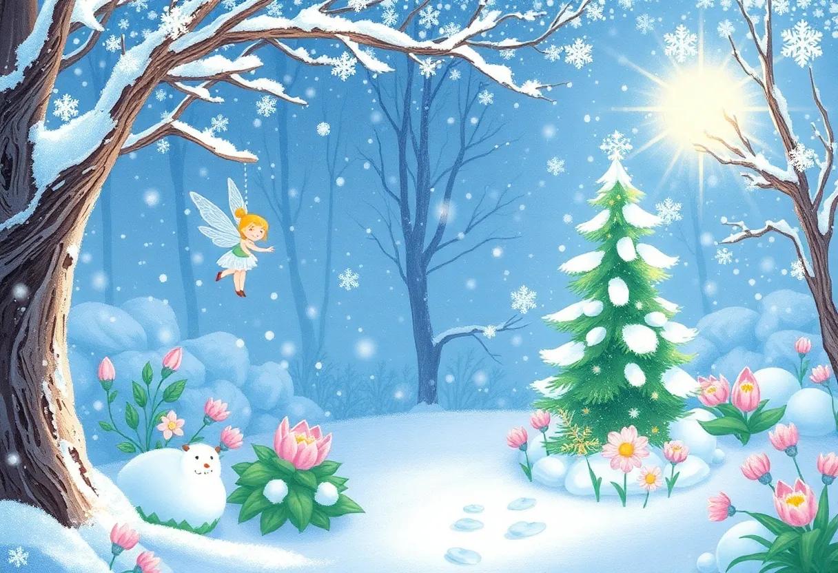 The Final ‍Snowfall Painting the Garden with Magic
