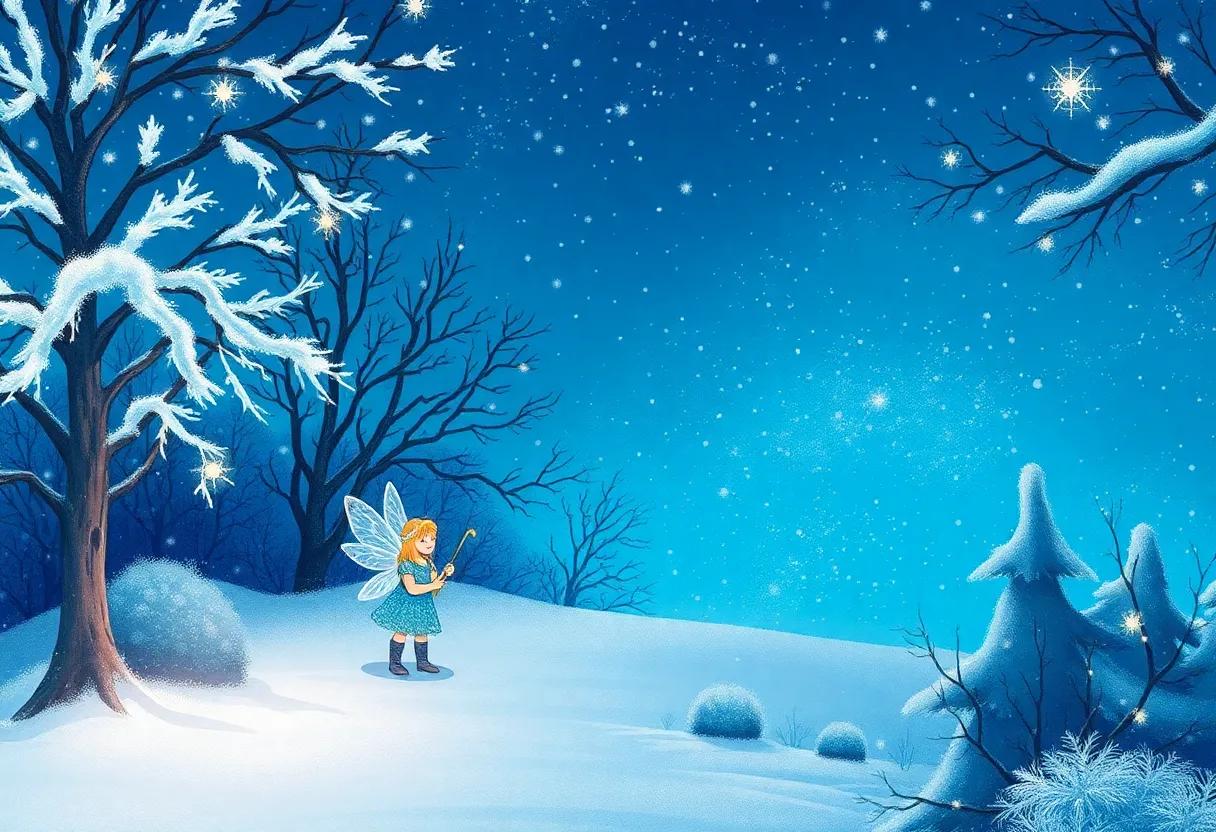 The​ Frost Fairy's Sparkling Winter ‌Crown in the Starlight