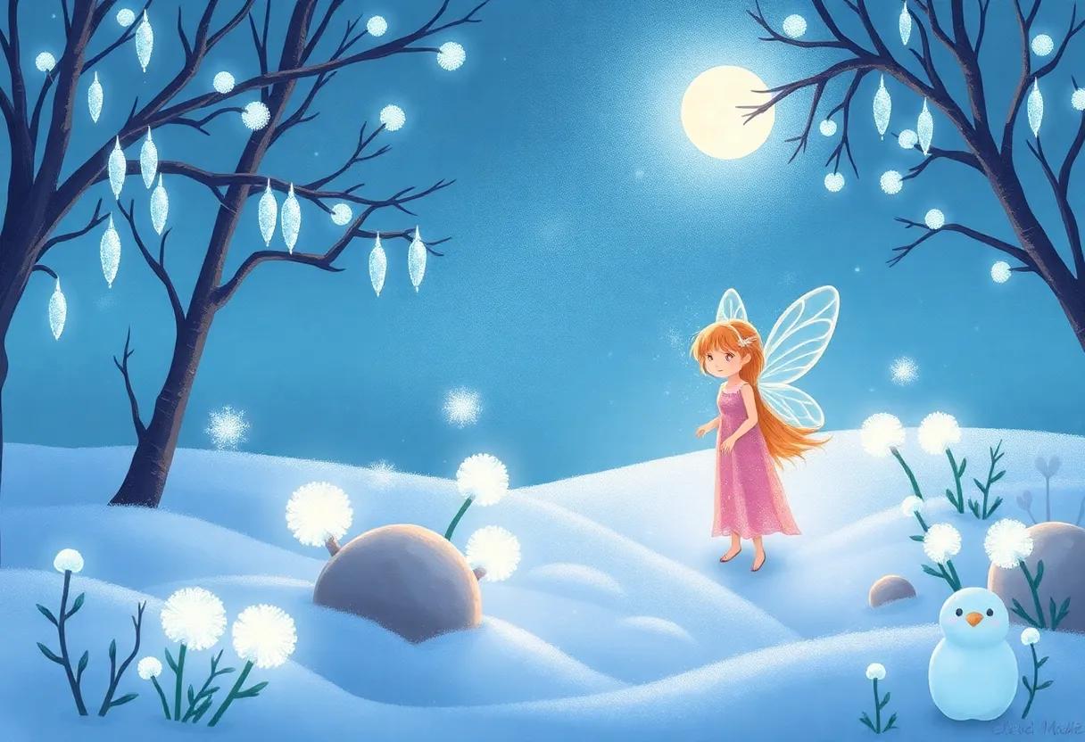 The Glow of Frozen Dewdrops Under⁣ the Moonlight