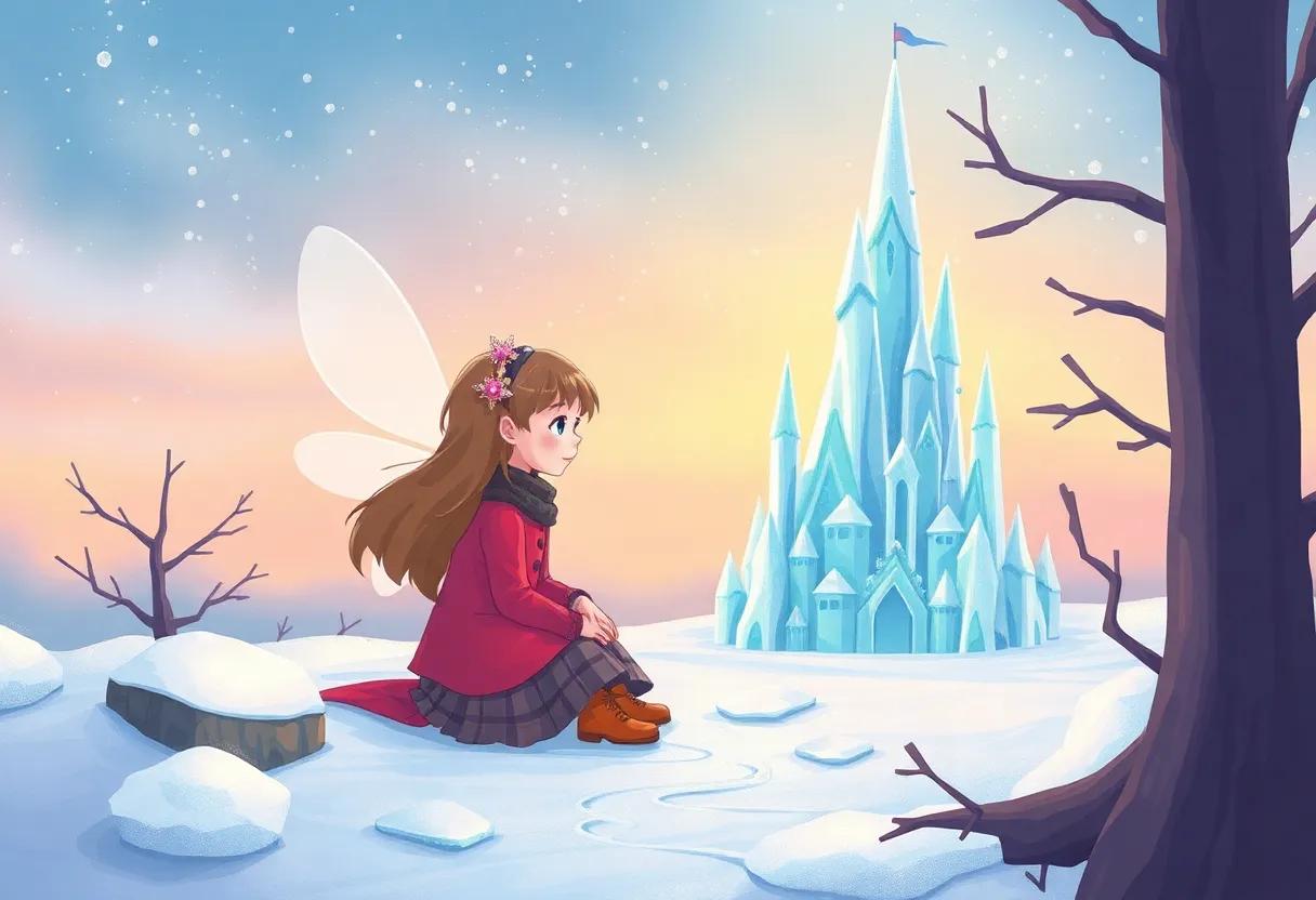 The Enchanted Ice Castle Made of Crystal Shards