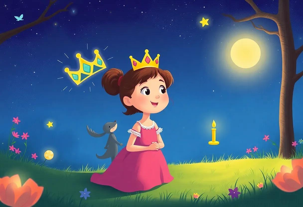 A Sudden Glow Transforms the Girl into a Birthday Princess