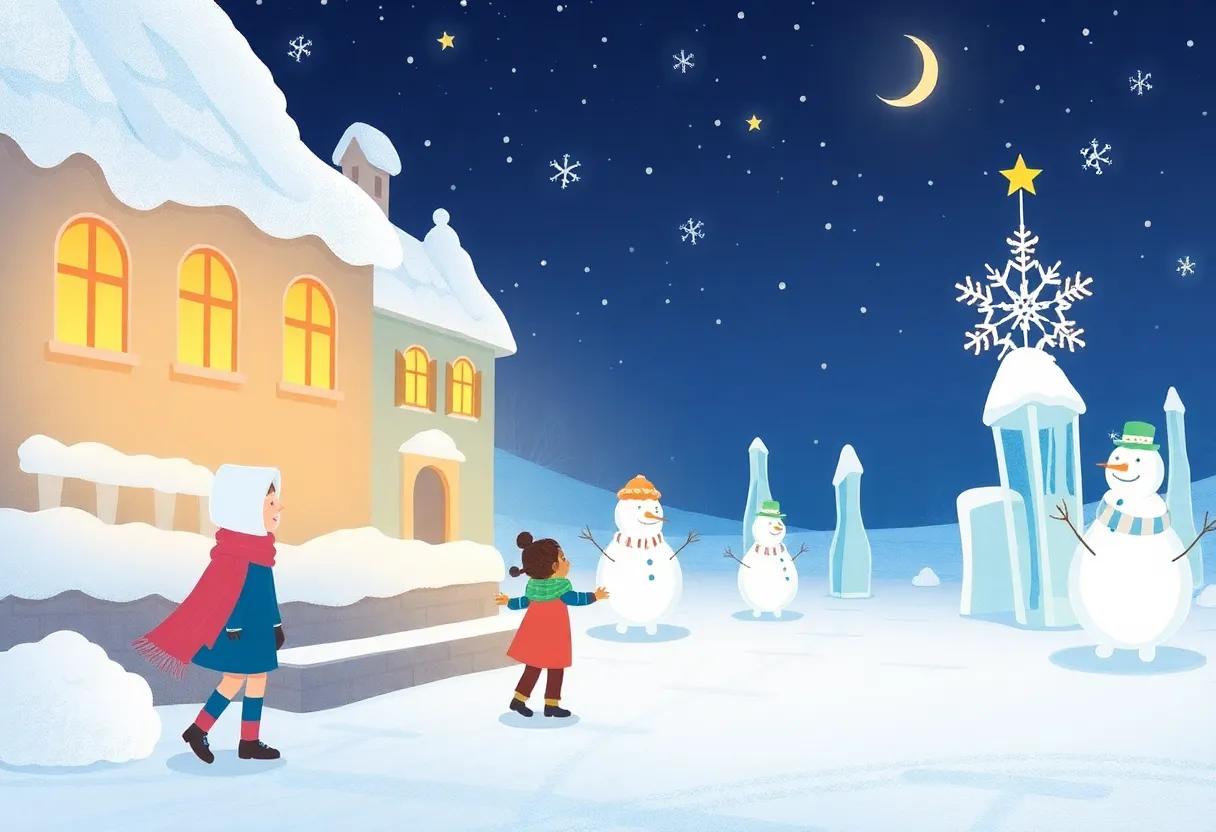 Dancing Snowmen and Twinkling Ice Sculptures