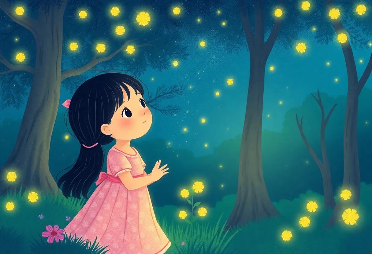 The ​Girl's Journey⁤ Through ⁣the Glowing Forest