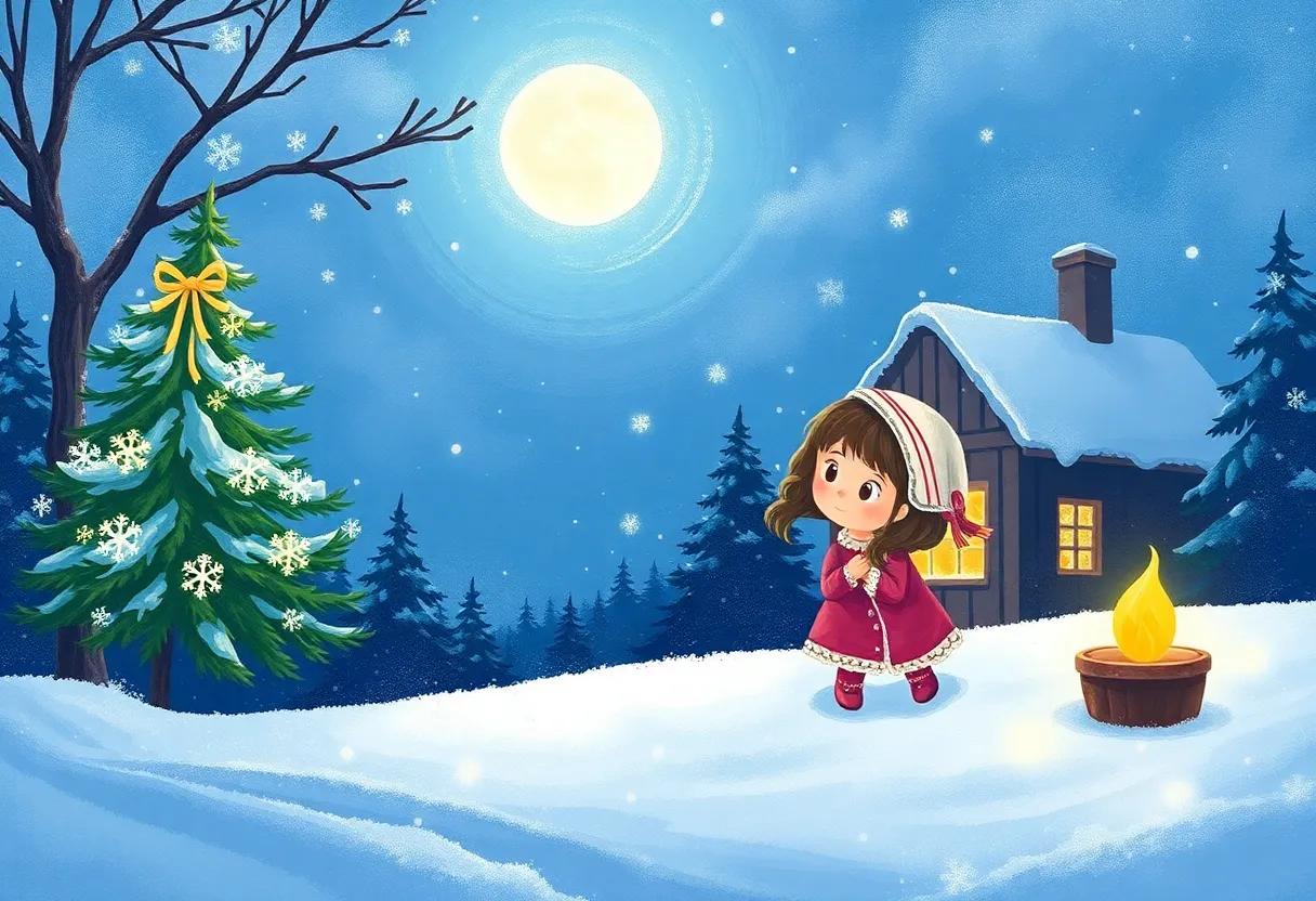 Twinkling Snowflakes ​Come​ to Life on Her Canvas