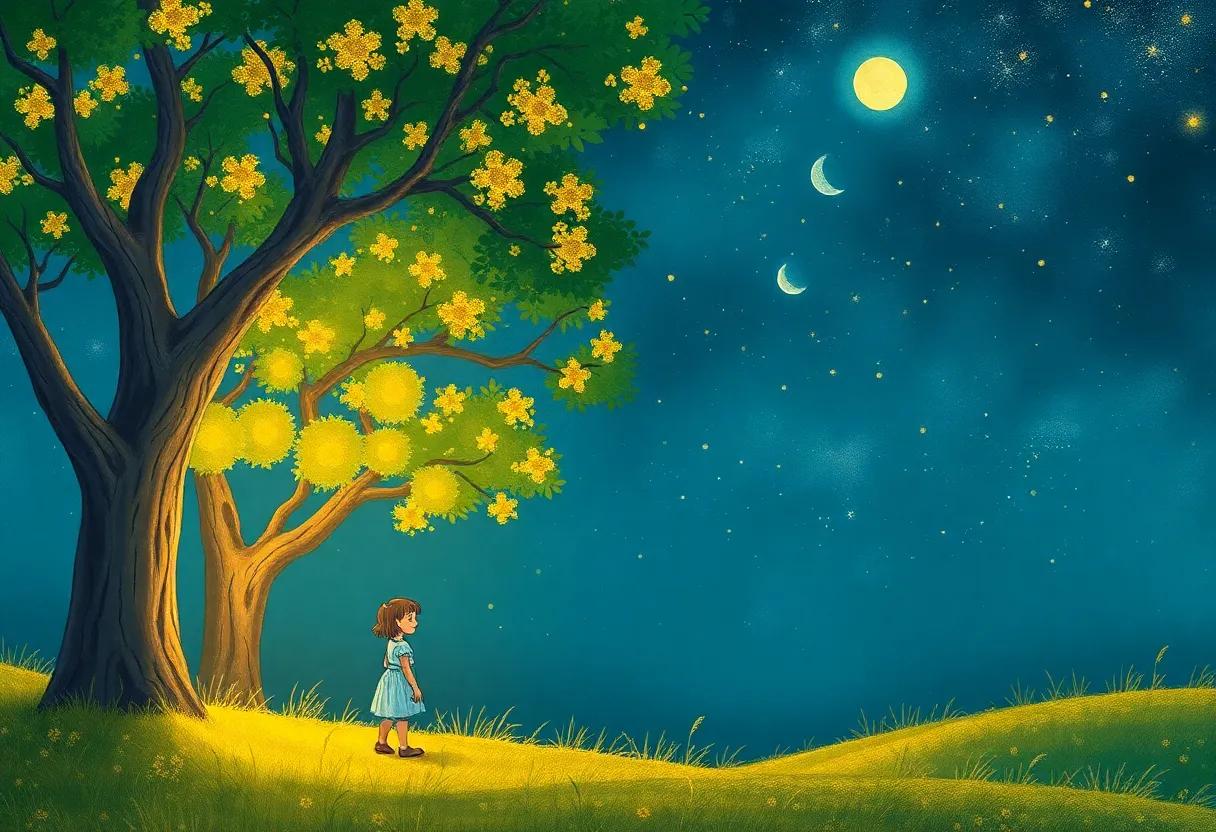 A Nighttime Journey Beneath the Shimmering Canopy