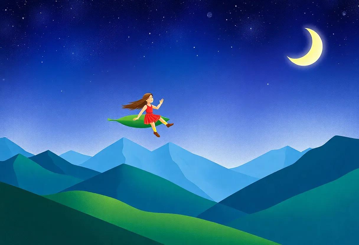 Gliding Over Mountains⁣ Wrapped in Velvet Night
