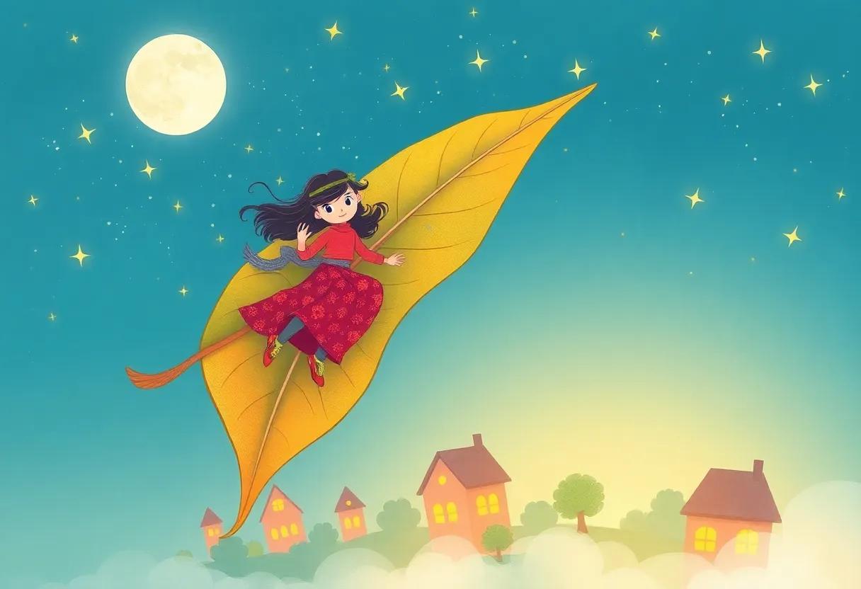 Soaring Above twinkling City Lights and Sleeping Houses